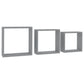 vidaXL 3x Wall Cube Shelves MDF Hang Storage Multi Colors 11"x11"/11.8"x11.8"-5