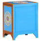 vidaXL Hand Painted Bedside Cabinet 15.7"x11.8"x19.7" Solid Mango Wood-6