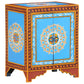 vidaXL Hand Painted Bedside Cabinet 15.7"x11.8"x19.7" Solid Mango Wood-9