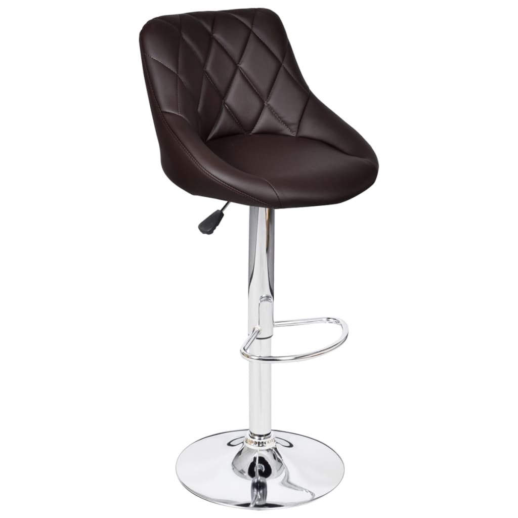 2x Bar Stool Faux Leather Kitchen Dining Room Seating Multi Colors