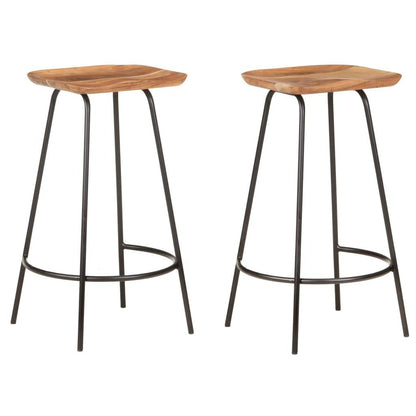 2/4x Solid Acacia Wood Bar Stools Counter Pub Chair Dining Furniture