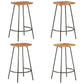 2/4x Solid Acacia Wood Bar Stools Counter Pub Chair Dining Furniture