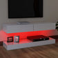 vidaXL TV Cabinet with LED Lights High Gloss White 47.2"x13.8"-5