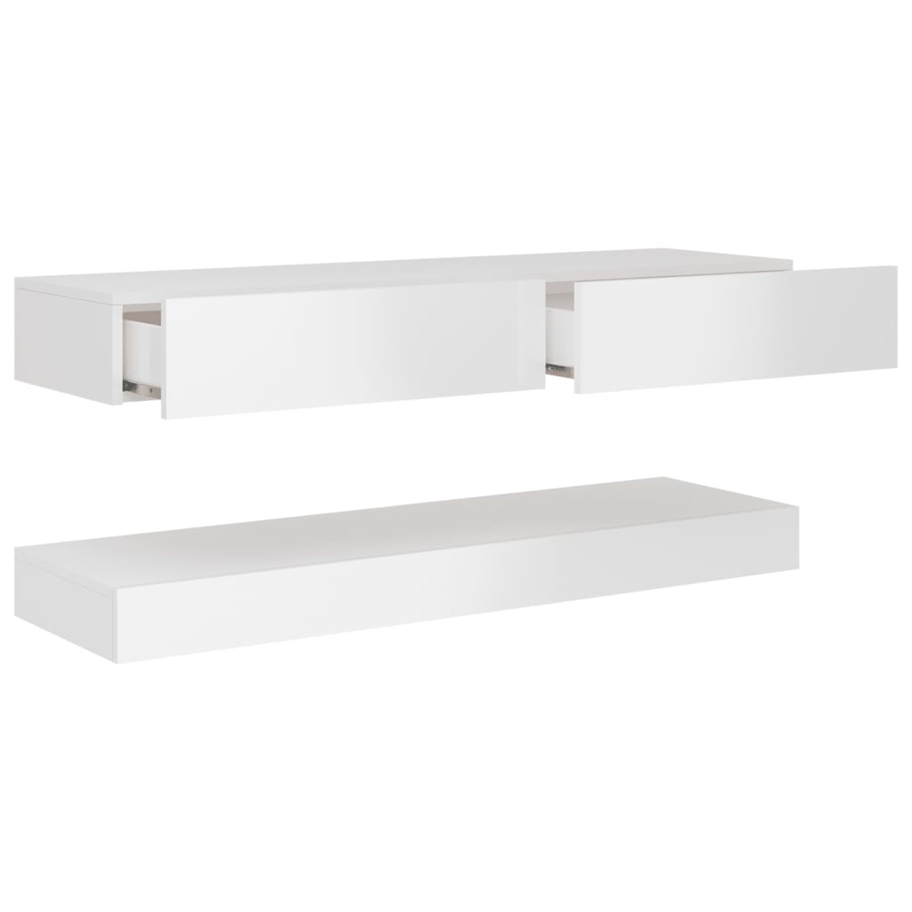 vidaXL TV Cabinet with LED Lights High Gloss White 47.2"x13.8"-10