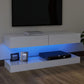 vidaXL TV Cabinet with LED Lights High Gloss White 47.2"x13.8"-0