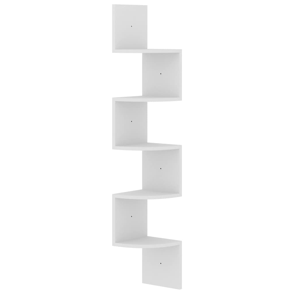 vidaXL Wall Corner Shelf Chipboard Home Rack Shelf Furniture Multi Colors-1