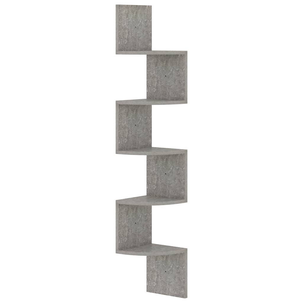 vidaXL Wall Corner Shelf Chipboard Home Rack Shelf Furniture Multi Colors-13