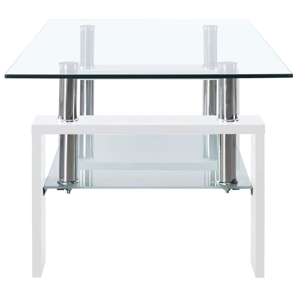 vidaXL Coffee Table 37.4"x21.7"x15.7" Tempered Glass Furniture Multi Colors-7