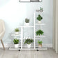vidaXL Flower Stand with Wheel 37.2"x9.8"x36.4" White Metal-0