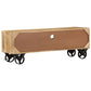 vidaXL TV Cabinet with Wheels 43.3"x11.8"x14.6" Rough Mango Wood-1