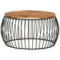 vidaXL Coffee Table Ø26.8" Solid Acacia Wood-0