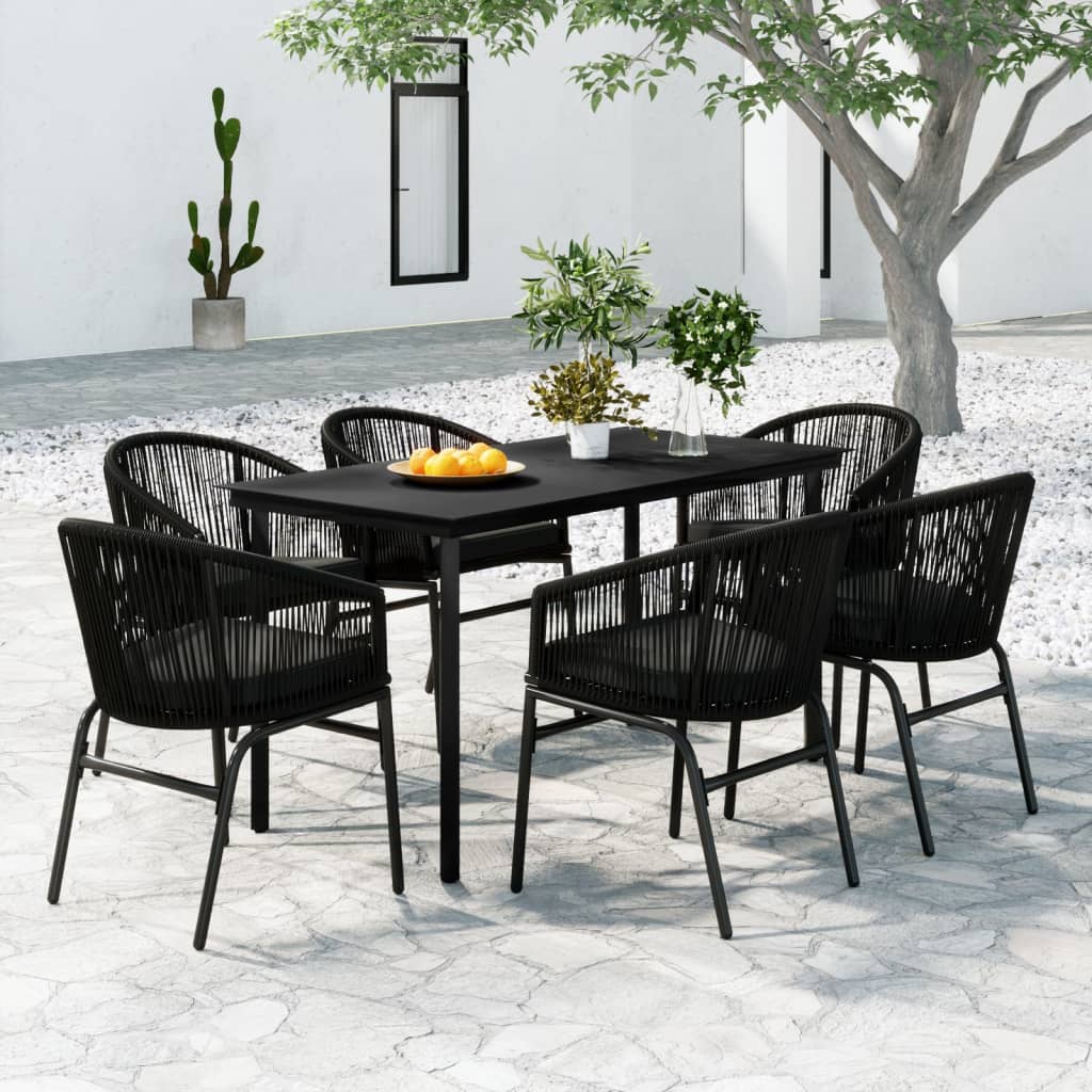 vidaXL Patio Dining Set Seat 3/5/7 Piece Multi Colors 31.5"/55.1" Table Length-17