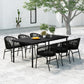 vidaXL Patio Dining Set Seat 3/5/7 Piece Multi Colors 31.5"/55.1" Table Length-19