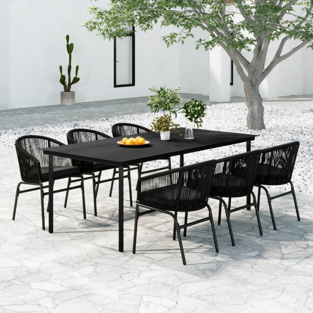 vidaXL Patio Dining Set Seat 3/5/7 Piece Multi Colors 31.5"/55.1" Table Length-19