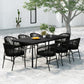vidaXL Patio Dining Set Seat 3/5/7 Piece Multi Colors 31.5"/55.1" Table Length-13