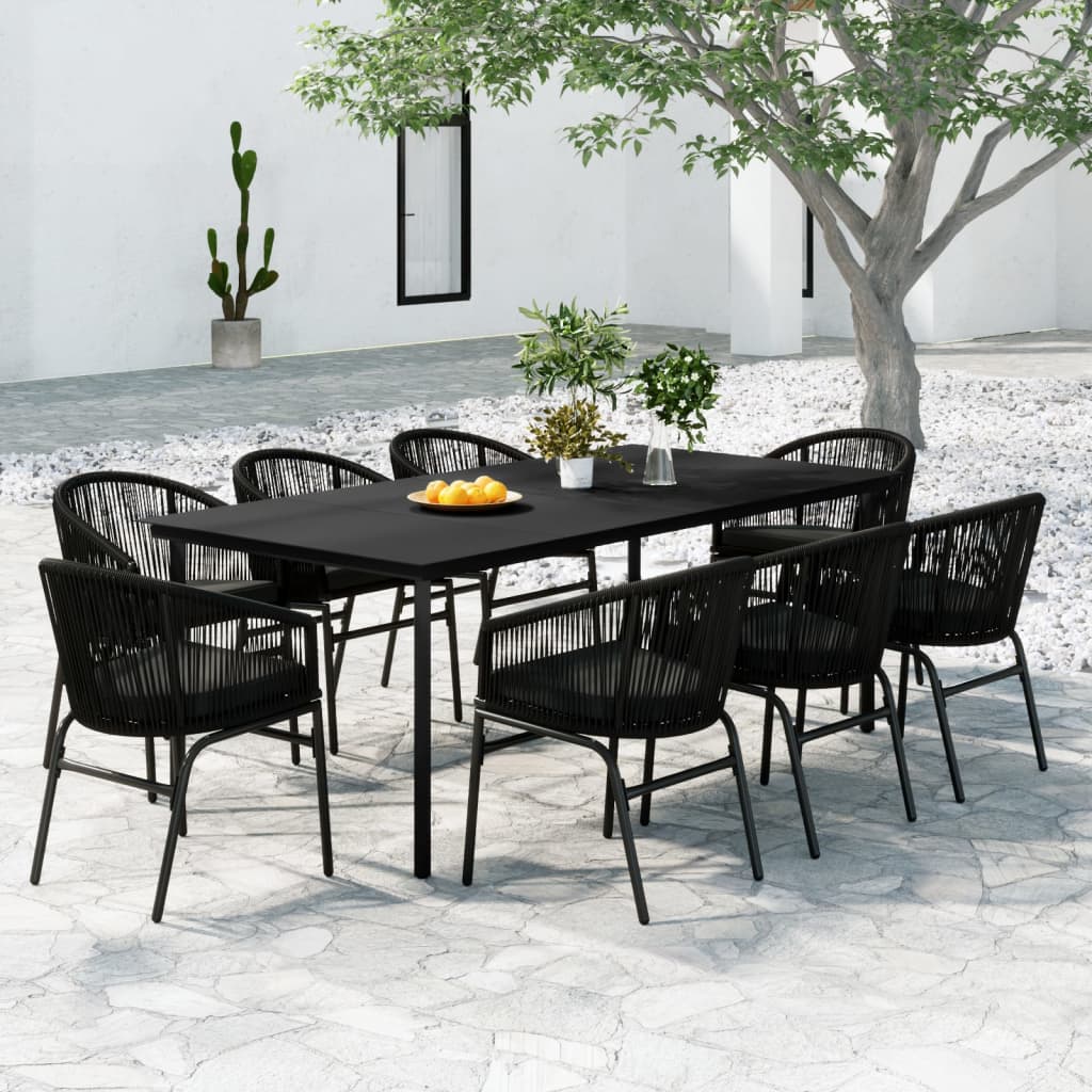 vidaXL Patio Dining Set Seat 3/5/7 Piece Multi Colors 31.5"/55.1" Table Length-13