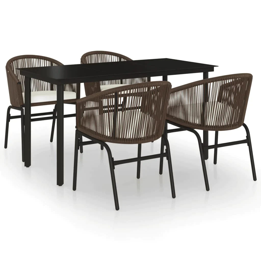vidaXL Patio Dining Set Seat 3/5/7 Piece Multi Colors 31.5"/55.1" Table Length-36