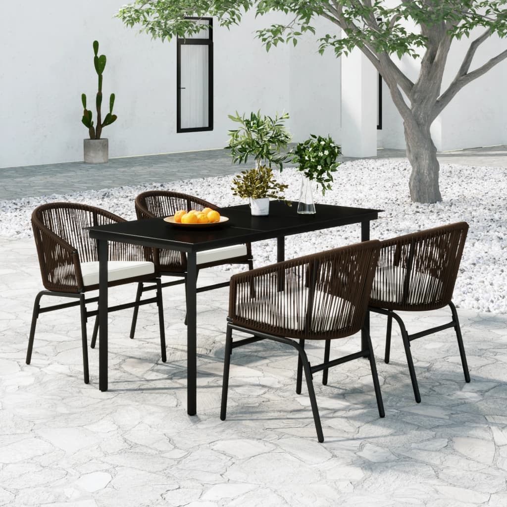 vidaXL Patio Dining Set Seat 3/5/7 Piece Multi Colors 31.5"/55.1" Table Length-32