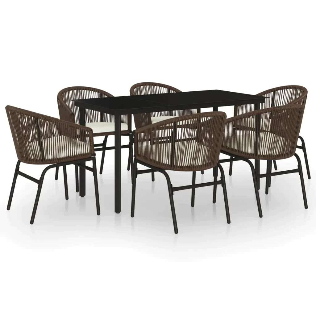 vidaXL Patio Dining Set Seat 3/5/7 Piece Multi Colors 31.5"/55.1" Table Length-35