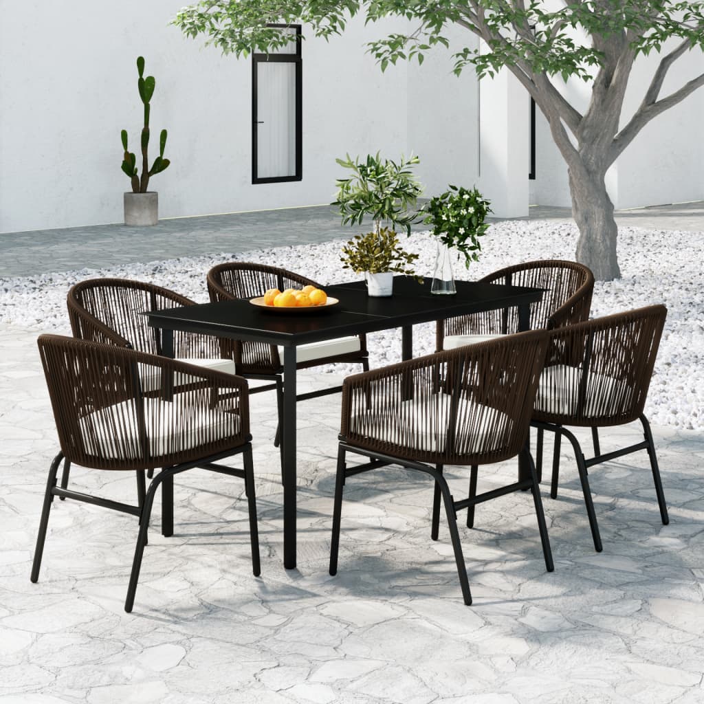 vidaXL Patio Dining Set Seat 3/5/7 Piece Multi Colors 31.5"/55.1" Table Length-27