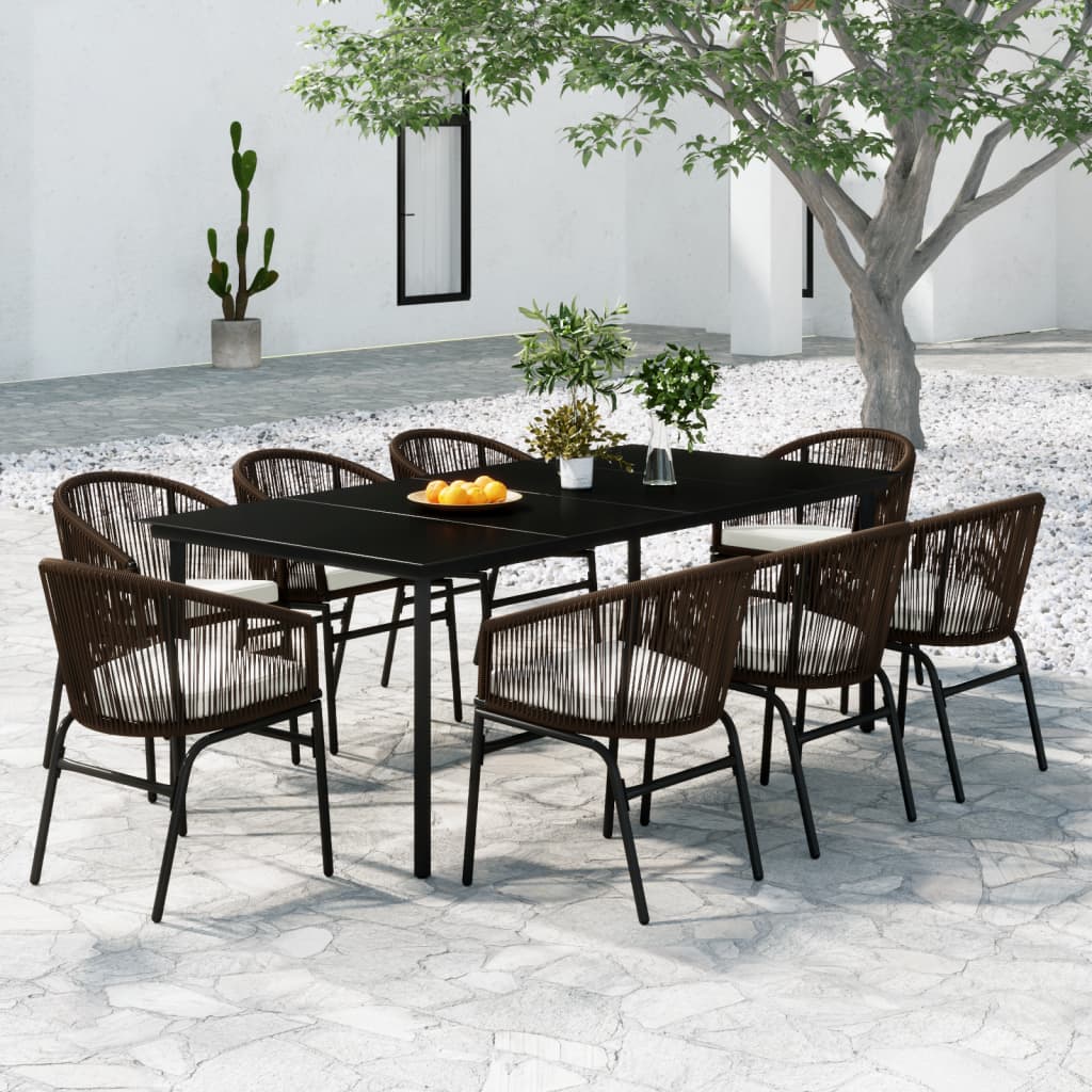 vidaXL Patio Dining Set Seat 3/5/7 Piece Multi Colors 31.5"/55.1" Table Length-29
