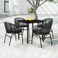 vidaXL Patio Dining Set Seat 3/5/7 Piece Multi Colors 31.5"/55.1" Table Length-9