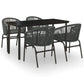 vidaXL Patio Dining Set Seat 3/5/7 Piece Multi Colors 31.5"/55.1" Table Length-4