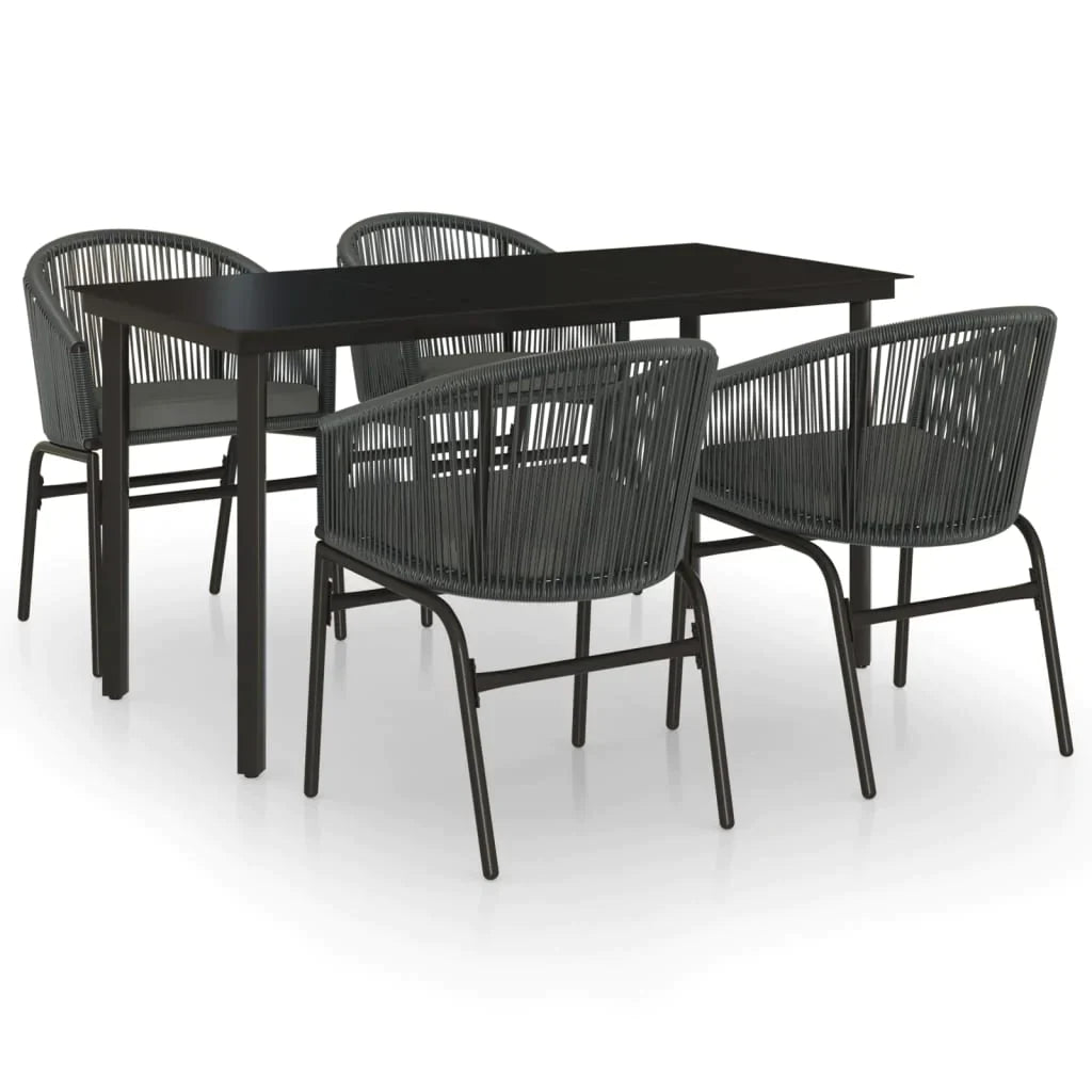 vidaXL Patio Dining Set Seat 3/5/7 Piece Multi Colors 31.5"/55.1" Table Length-4