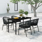 vidaXL Patio Dining Set Seat 3/5/7 Piece Multi Colors 31.5"/55.1" Table Length-5