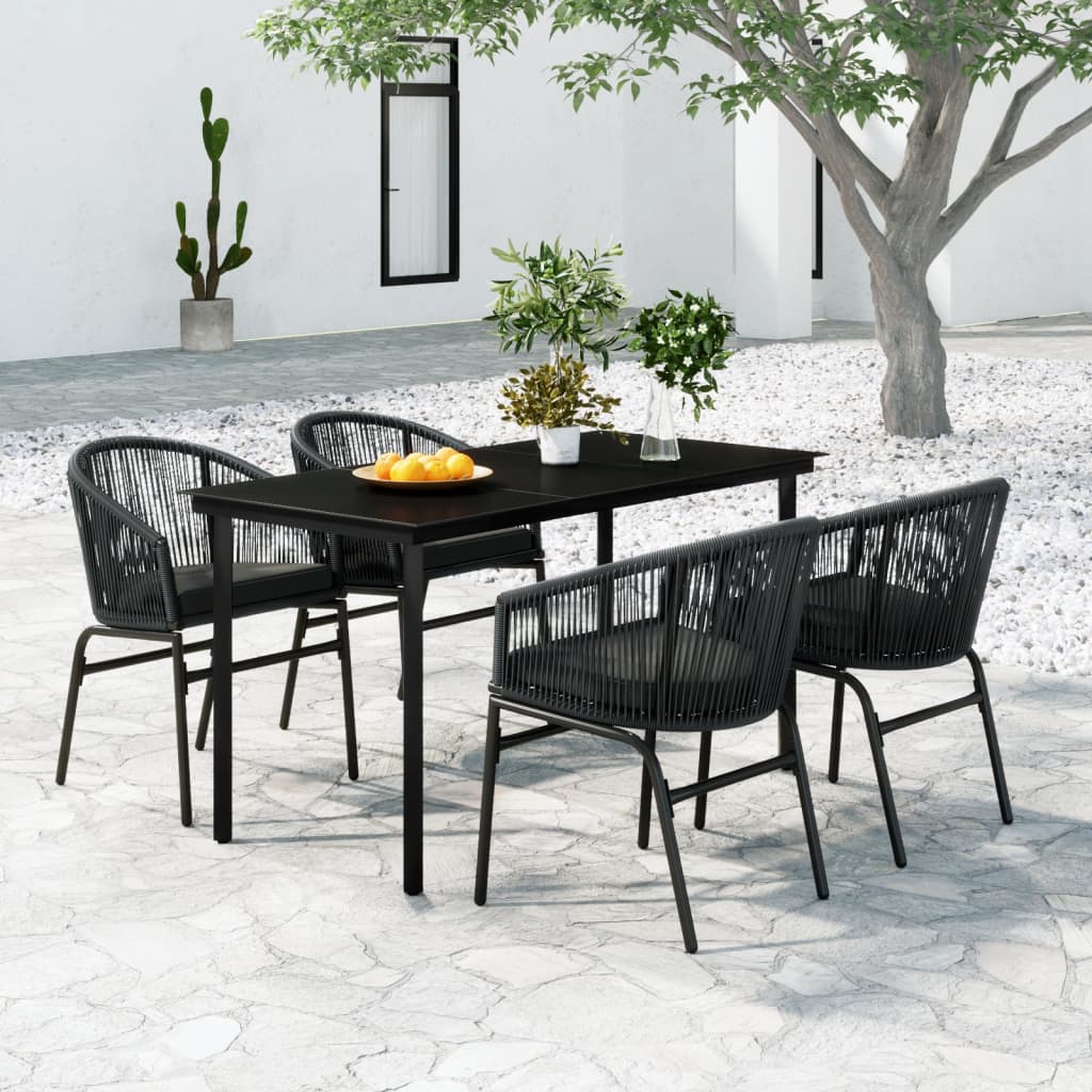 vidaXL Patio Dining Set Seat 3/5/7 Piece Multi Colors 31.5"/55.1" Table Length-5