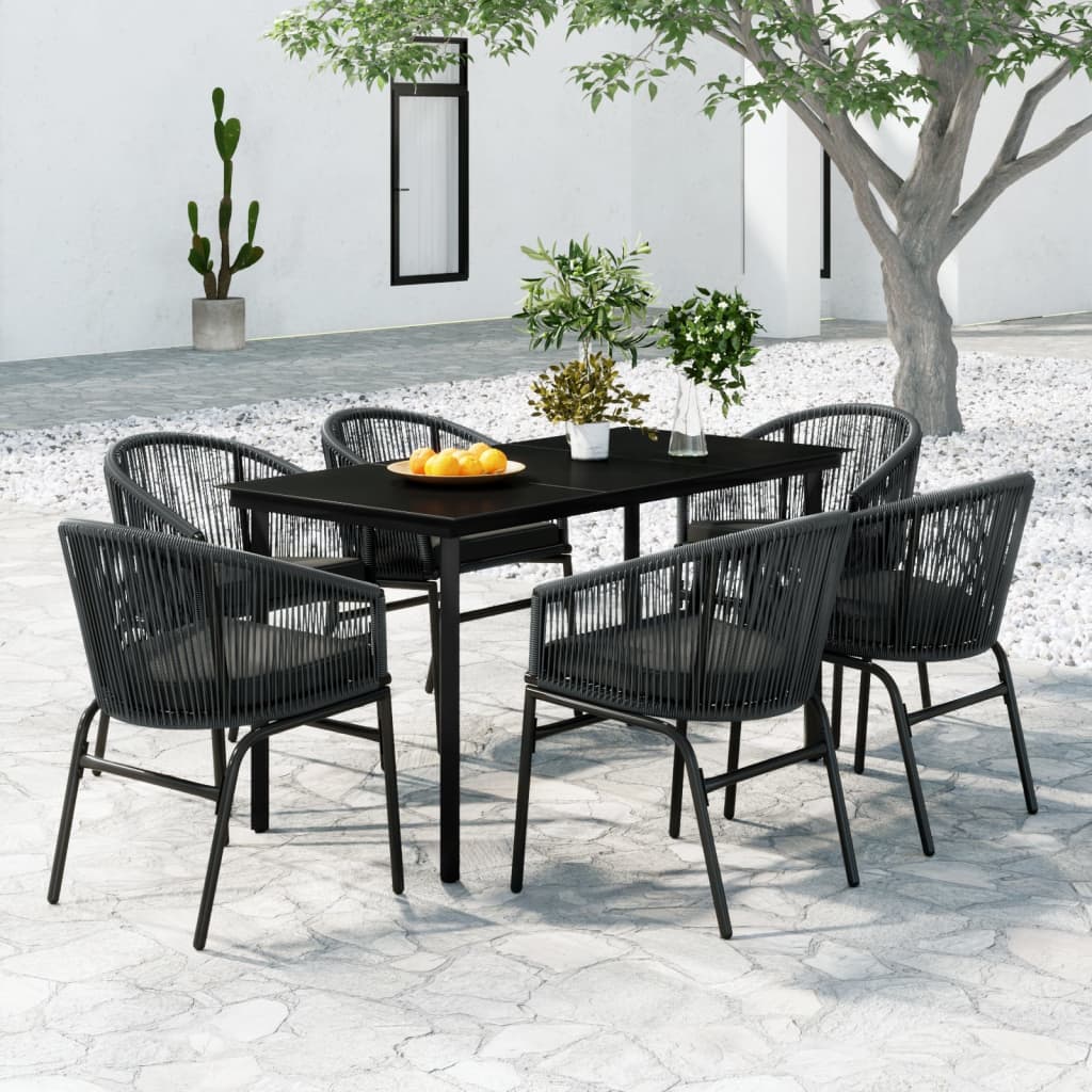 vidaXL Patio Dining Set Seat 3/5/7 Piece Multi Colors 31.5"/55.1" Table Length-1