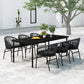 vidaXL Patio Dining Set Seat 3/5/7 Piece Multi Colors 31.5"/55.1" Table Length-7