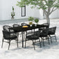 vidaXL Patio Dining Set Seat 3/5/7 Piece Multi Colors 31.5"/55.1" Table Length-11