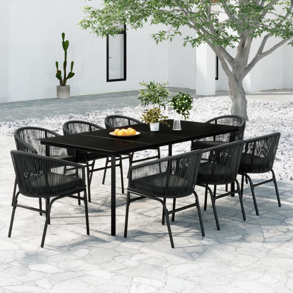 vidaXL Patio Dining Set Seat 3/5/7 Piece Multi Colors 31.5"/55.1" Table Length-11