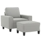 vidaXL Sofa Chair with Footstool Relax Couch Dark Gray/Light Gray Multi Sizes-5