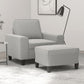 vidaXL Sofa Chair with Footstool Relax Couch Dark Gray/Light Gray Multi Sizes-6