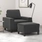 vidaXL Sofa Chair with Footstool Relax Couch Dark Gray/Light Gray Multi Sizes-7