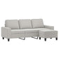 vidaXL Sofa Chair with Footstool Relax Couch Dark Gray/Light Gray Multi Sizes-3