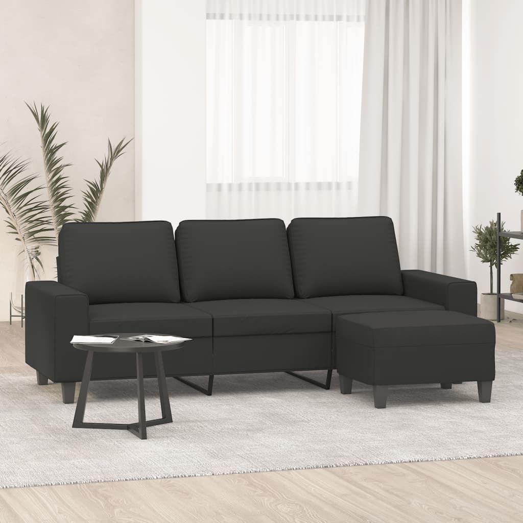 vidaXL Sofa Chair with Footstool Relax Couch Dark Gray/Light Gray Multi Sizes-13