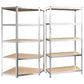 vidaXL 2/3x 5-Layer Heavy-duty Shelves Steel&Engineered Wood Rack Gray/Silver-27