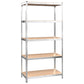 vidaXL 2/3x 5-Layer Heavy-duty Shelves Steel&Engineered Wood Rack Gray/Silver-31