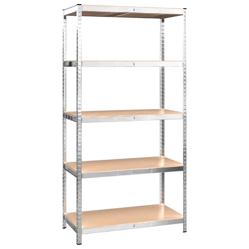 vidaXL 2/3x 5-Layer Heavy-duty Shelves Steel&Engineered Wood Rack Gray/Silver-31