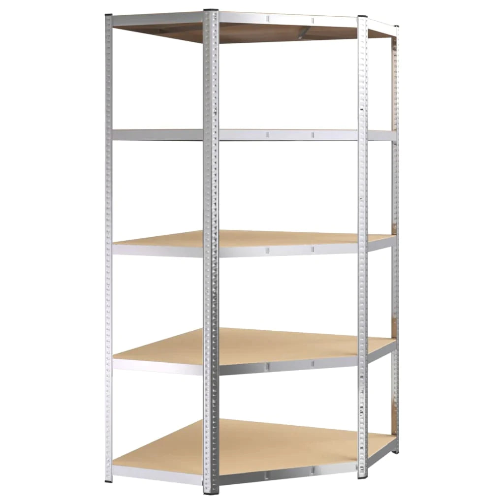 vidaXL 2/3x 5-Layer Heavy-duty Shelves Steel&Engineered Wood Rack Gray/Silver-33