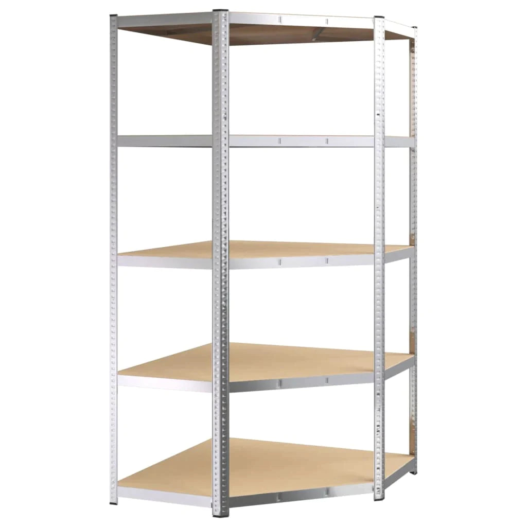 vidaXL 2/3x 5-Layer Heavy-duty Shelves Steel&Engineered Wood Rack Gray/Silver-24