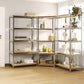 vidaXL 2/3x 5-Layer Heavy-duty Shelves Steel&Engineered Wood Rack Gray/Silver-20