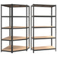 vidaXL 2/3x 5-Layer Heavy-duty Shelves Steel&Engineered Wood Rack Gray/Silver-0