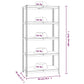 vidaXL 2/3x 5-Layer Heavy-duty Shelves Steel&Engineered Wood Rack Gray/Silver-11