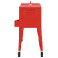 vidaXL Cooler Cart with Wheels Red 36.2"x16.9"x35"-3