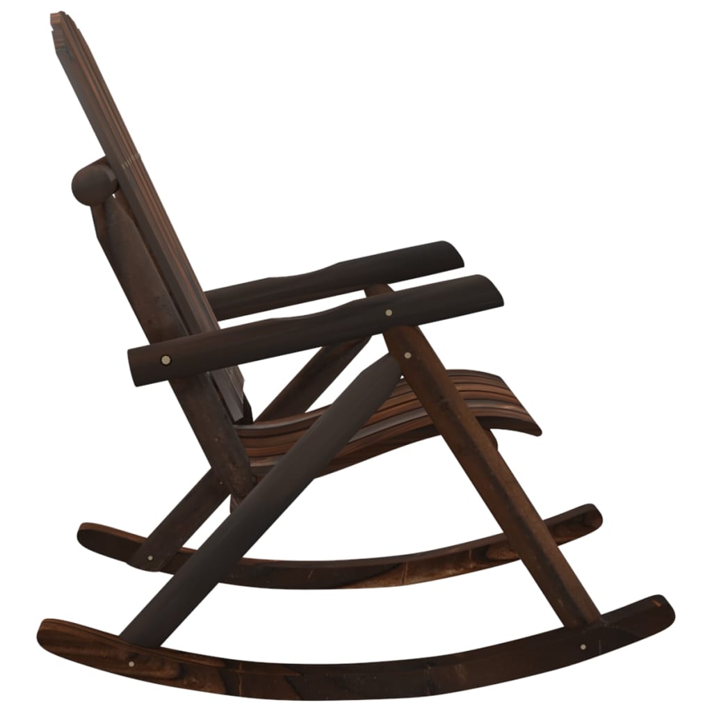 vidaXL Patio Rocking Chair 27.2"x37.8"x39.8" Solid Wood Spruce-2