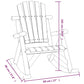 vidaXL Patio Rocking Chair 27.2"x37.8"x39.8" Solid Wood Spruce-5